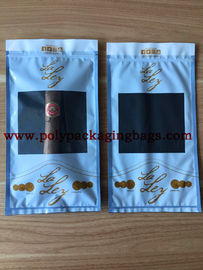 Classic Sponge Moisturizing Capacity 5 Cigars Plastic Zipper Bags Wih Transparent Window
