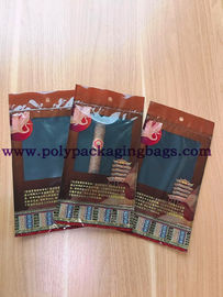 Ziplock Transparent Window Tabacco Pouch 72% Moisture Zipper Cigar Packaging Bag Pouch