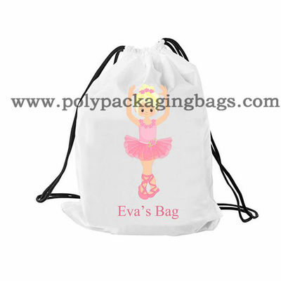 Biodegradable CPE PE Plastic Drawstring Backpack Plastic Bags