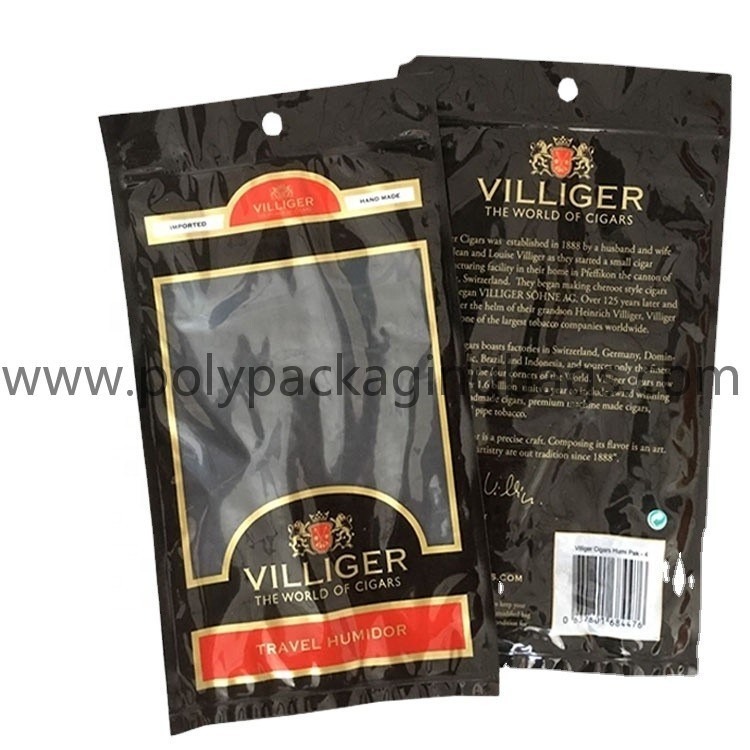 Humidification System Zipper Resealable Cigar Humidor Bag Cigar