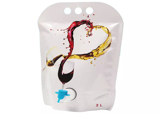 BPA Free Bib Bag In Box Aluminum Dispenser Wine Packing With Tap