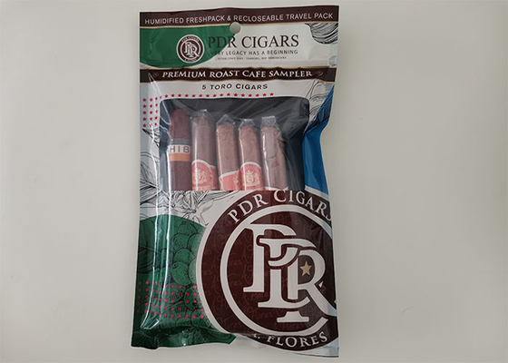Resealable Custom Plastic Cigar Humidity Ziplock Bags With Display Box