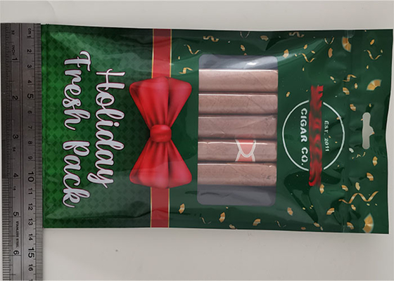 69% RH Humidity Cigar Packaging Bag , Resealable Mylar Foil Humidor Cigar  Bag