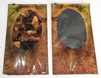Customized Cigar Moisturizing Bag Self-Sealing Sliding Zipper Bag With Transparent Window