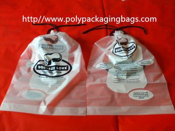 Moisture Resistant Drawstring Plastic Bags / Drawstring Storage Bags