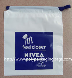 Colorful CPE / LDPE Plastic Printed Drawstring Bags For Toys / Gift