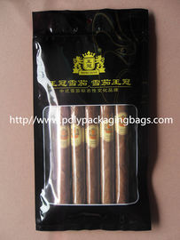 Black Anticorrosive Plastic Cigar Bags For Colombia / Dominica Cigars