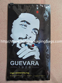 Cigar moisturizing packaging plastic bag with zipper head