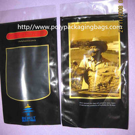 Six Cigar Plastic Bags / Cigar Ziplock Bags OPP PE Laminated Material
