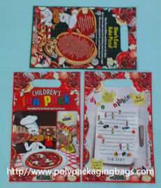Red Plastic Toy Packaging Poly Bags / Custom Printed 3 Side Seal Bag