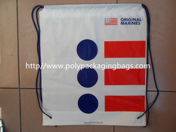 Travel Size Plastic Bags Waterproof Drawstring Backpack Promotional