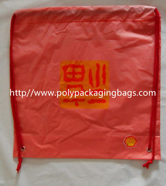 Recyclable Plastic Backpack Sports Drawstring Bags For Hiking / Travel