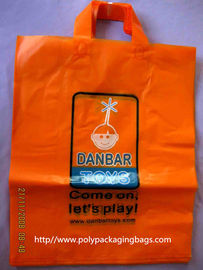 Clothes Packaging Soft Loop Handle Bag With Customized Logo / Retail Shopping Bag