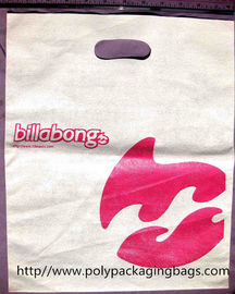 Embossing Die Cut Shopping Bag White Plastic Bags With Die Cut Handles