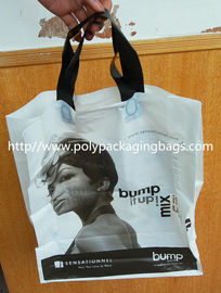 Promotional Plastic Handle Bag With Logo , Printed PE Packaging Tote Bag