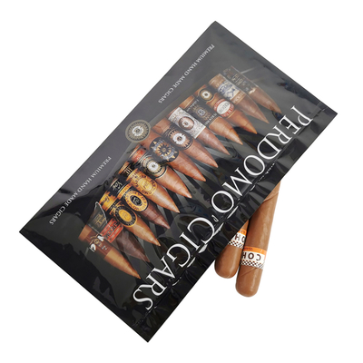 Custom Printed Individual Ziplock Reclosable Cigar Cellophane Retail Bags Cigar Bag