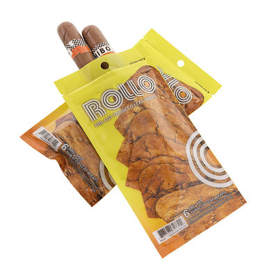 Resealable Plastic Cigar Humidifier Pouch With Window Handle Hole