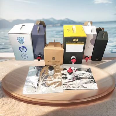 Textured Surface Bag In Box Plastic Container With Spout Suitable For Food Grade Liquid Packaging Applications