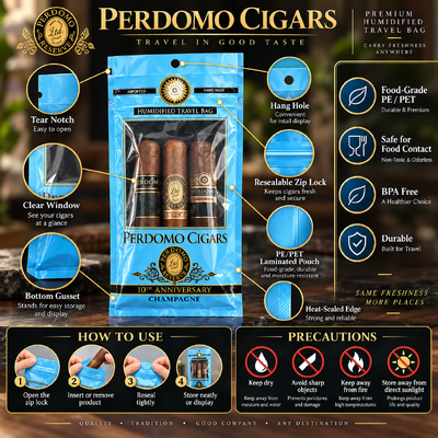 Cigar Humidor Bags Lightweight Compact Portable Storage Bags Offering Protection and Freshness for Cigars