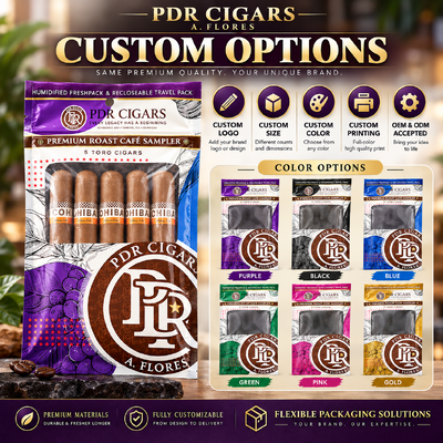 MOPPPE cigar bags custom including humidity sheet inside crafted to support cigar wholesalers in delivering packaging solutions