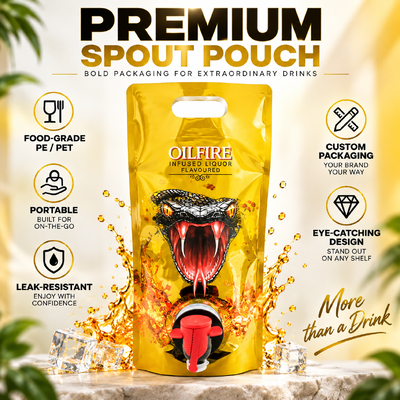 Customized thickness Stand up spout pouch bag flexible packaging option suitable for juices sauces baby food and liquid detergents