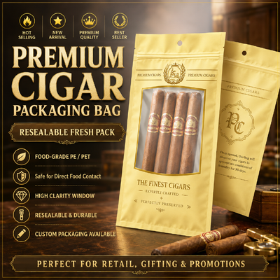 009mm plastic cigar bags cigar moisturizing plastic zipper bags crafted to maintain optimal humidity and freshness for cigars