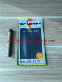 Re - Sealable Zipper Moisturizing Cigar Humidor Bags With Printed Logo