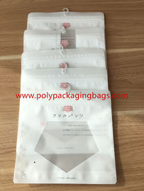 Reclosable Zip lock Poly Bags With Hangers Hook / Plastic Custom Printed Bags