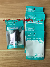 Clear Front Foil Ziplock Bags , Gravure Printing Headphone Plastic Packaging Bags