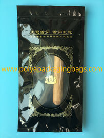 Custom Made Printed Plastic Cigar Humidor Bags With Transparent Window