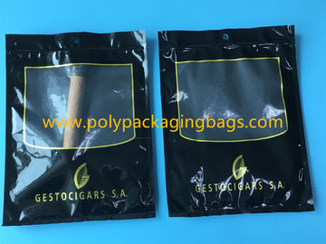Chinese factory custom cigar moisturizing plastic zipper bag humidification system with transparent window