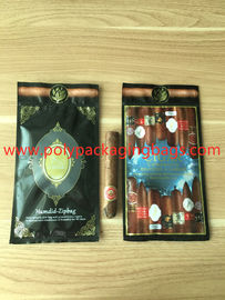 Customized Tobacco Cigarette Vape Humidor Packaging Bag With Zip Humidifier