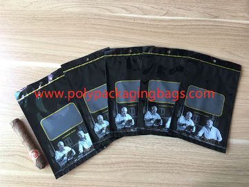 Custom Loge Cigar Moisturizing Zipper Plastic Bag Size W135 x L255mm