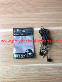 Headphone Cable Electronic Digital Foil Ziplock Bags With Transparent Window