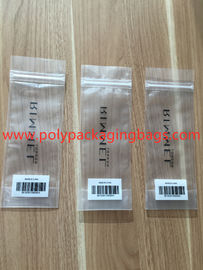 White Transparent Composite Small Plastic Zip Lock Bags Standing Printed With QR Code