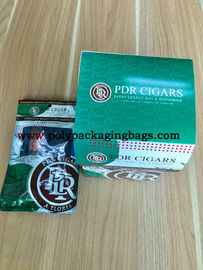 Display Box Green Printed BOPP Cigar Humidor Bags