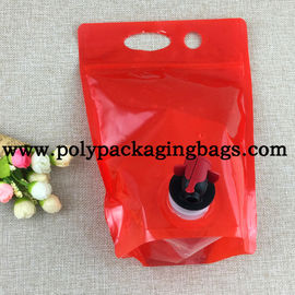 Waterproof Butterfly Valve 3L 5L Beverage Refill Pouches With Spigot