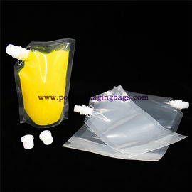 Custom Clear Plastic Liquid Drinking Stand Up Pouch With Spout