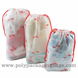 Custom Moisture Proof Clothes Cosmetics Drawstring Plastic Bags