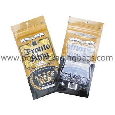 Glossy Clear Window 200 micron Mylar Cigar Ziplock Bag