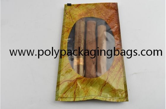 Resealable Plastic Humidification Cigar Bag With Window W155 X L265mm
