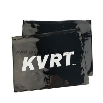 CN custom printed PVC opeque black plastic clothing ziplock bag
