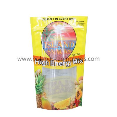 Gravure Printing LDPE Plastic Standing Ziplock Bag