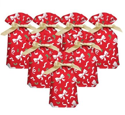 5.8&quot;×9.5&quot; Christmas Drawstring PE Candy Wrap Bag