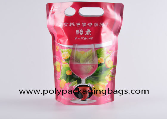 1.5L 2L 3L 5L 10L Aluminum Coated Butterfly Valve BIB Red Wine Bag BiB Bag With Vitop Olive Oil Stand Up Bag With Valve