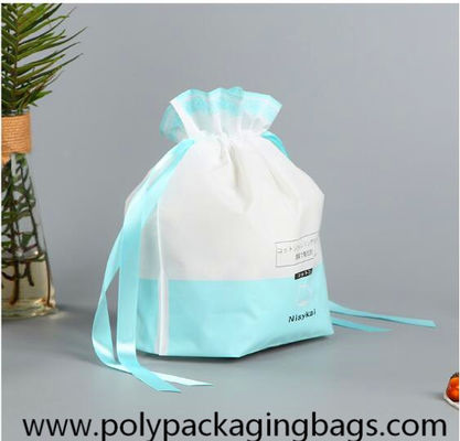 Nontoxic Gravure Printing Washing Face Towel Drawstring Packaging Bags