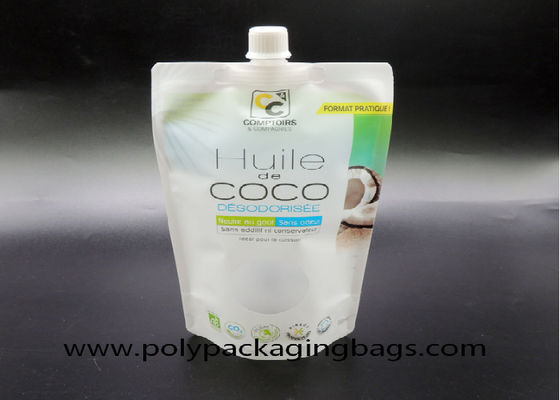 16oz 500ml Coconut Milk Packaging Self Suction Nozzle Bag Stand Up Bag With Spout