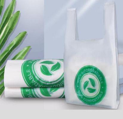 Flexo Printing Compostable PBAT Cornstarch Shopping Bags Die Cut Pouch Bag