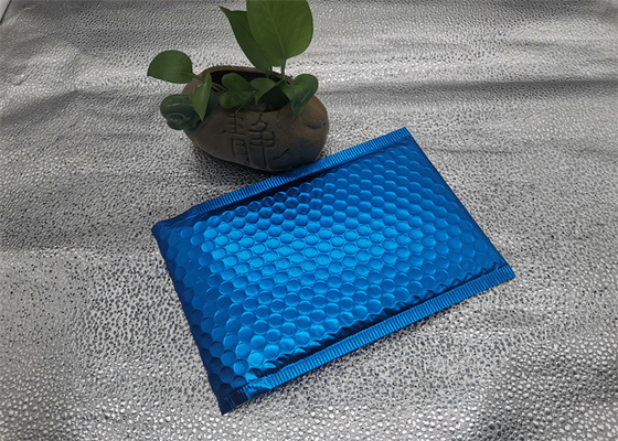 Blue Padded Bubble Mail Bag , Aluminum Bubble Mailing Bag