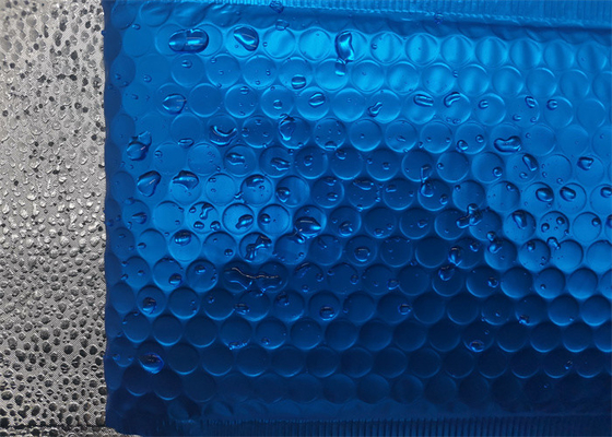 Custom Size Blue Colored Bubble Mailers Padded Aluminum Pouches 0.03-0.12mm